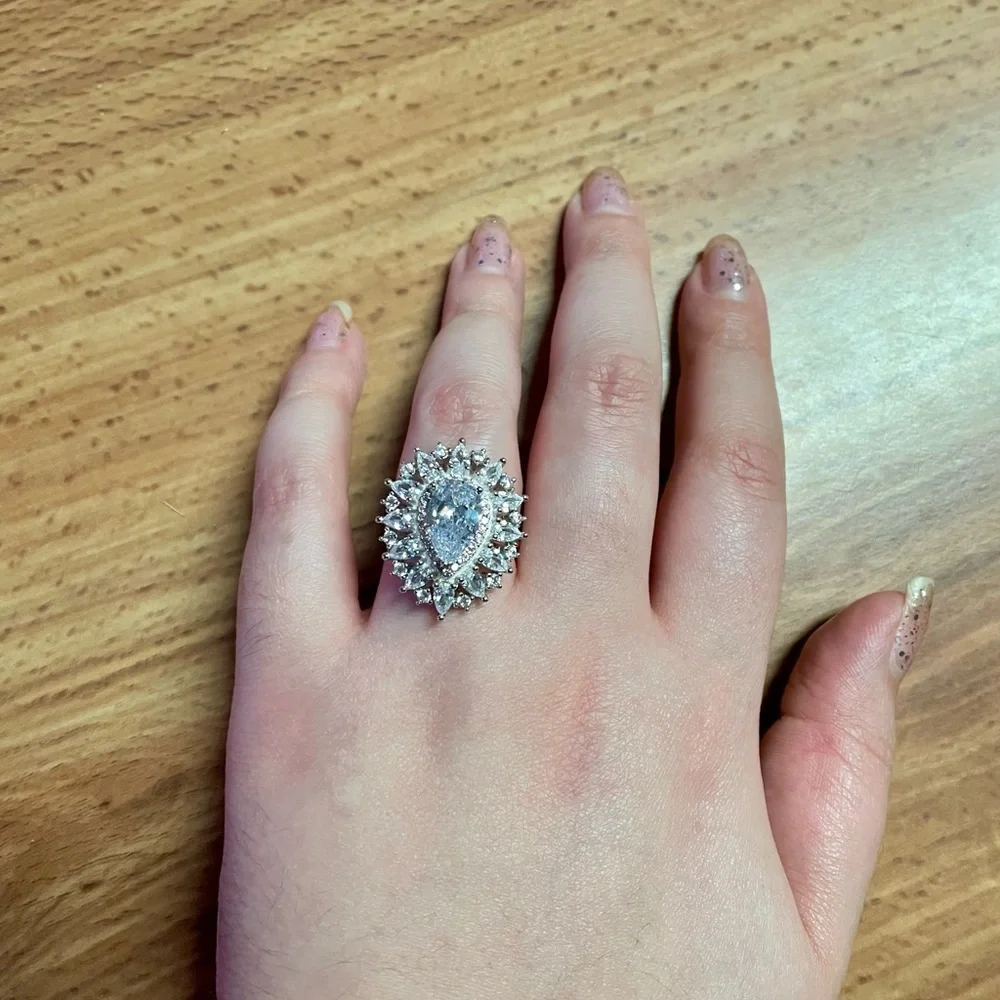 Huge Silver Cocktail Ring